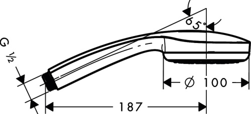 Душевая лейка Hansgrohe Croma 100 1jet 28580000 фото 7