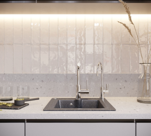 Мойка кухонная DIWO Киров GWS-42 черная фото 5