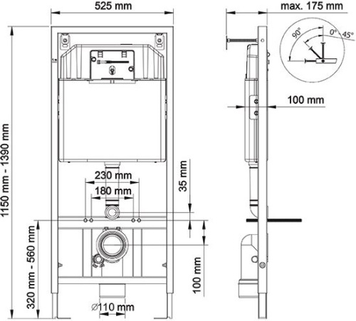 Комплект Berges Wasserhaus Novum 047213 кнопка хром фото 2
