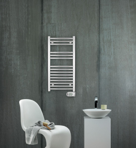 Полотенцесушитель электрический Zehnder Aura PBEBZ-080-040/MQ CR 80x40 хром фото 2