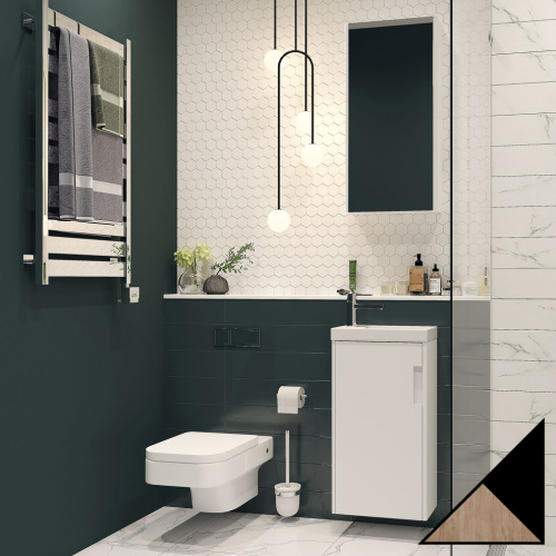 Мебель для ванной Velvex Klaufs 40.1D черная, шатанэ фото 6