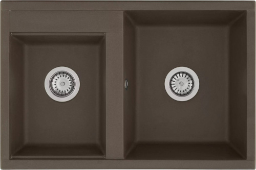 Мойка кухонная AQUATON Делия 78 DBL кофе