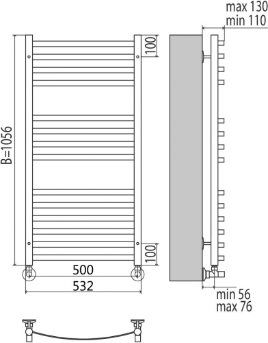36 800 руб. Полотенцесушитель водяной Terminus Авиэль П14 500*1056 фото 5 Полотенцесушитель водяной Terminus Авиэль П14 500*1056 фото 5