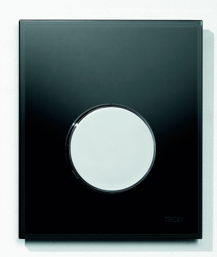 Кнопка смыва TECE Loop Urinal 9242656 черное стекло, кнопка хром фото 2