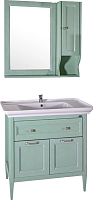 Мебель для ванной ASB-Woodline Гранда 85 зеленая