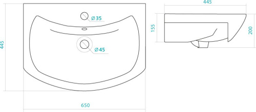 Мебель для ванной 1MarKa Вита 65Н с 3 ящиками, белый глянец фото 5