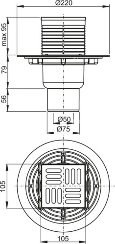 Душевой трап AlcaPlast APV2321 фото 2