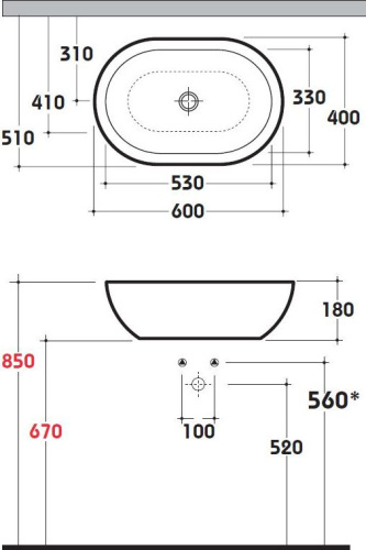 Раковина Globo Forty3 SC012.BI*0 60 см фото 4