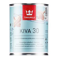 TIKKURILA KIVA 30 лак для мебели универсальный для внутренних работ, полуматовый (2,7л)