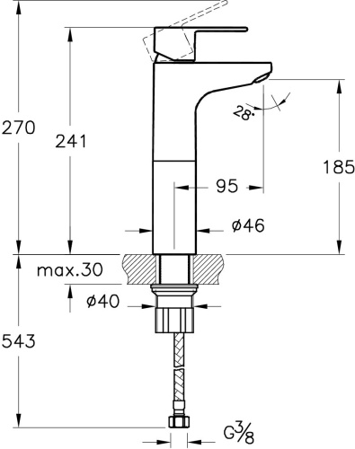 Комплект Раковина VitrA Options 4324B003 + Смеситель Vitra Win S для раковины фото 6