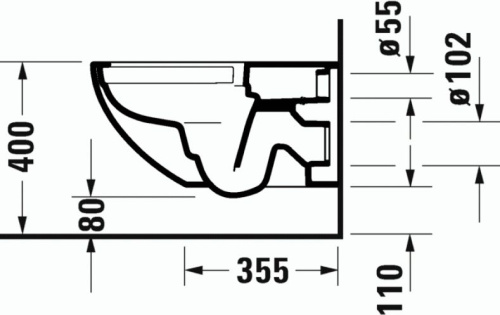 Комплект Унитаз подвесной Duravit Architec 45720900A1 + Система инсталляции для унитазов Ideal Standard ProSys 120P R027767 + Кнопка смыва Ideal Stan фото 8