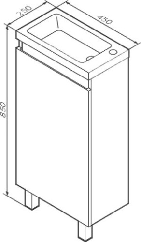 Мебель для ванной AM.PM X-Joy 45, напольная, белый глянец фото 5 Мебель для ванной AM.PM X-Joy 45, напольная, белый глянец фото 5