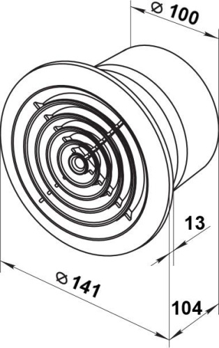 Вытяжной вентилятор Vents 100 ПФ фото 3