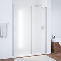 Душевая дверь в нишу Vegas Glass EP-F-1 155 07 10 R профиль матовый хром, стекло сатин