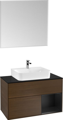 Мебель для ванной Villeroy & Boch Finion G122PDGN 100 с подсветкой и освещением стены фото 6