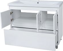 Тумба с раковиной Misty Алиса 90 напольная, белая