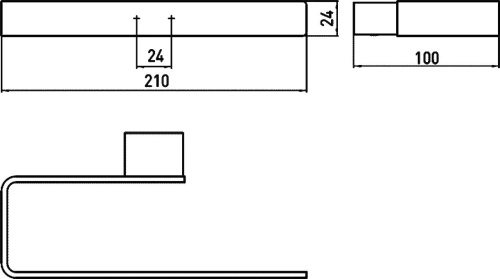 Набор Emco Loft Ершик 0515 001 00 + Стакан 0520 001 00 + Дозатор 0521 001 01 + Полотенцедержатель + Держатель туалетной бумаги фото 11