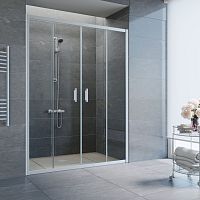 Душевая дверь в нишу Vegas Glass Z2P 160 07 01 профиль матовый хром, стекло прозрачное