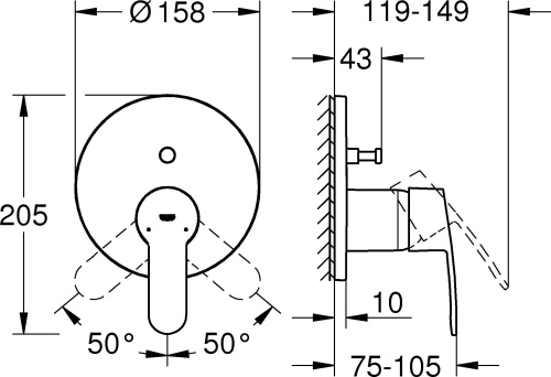 Смеситель Grohe Eurostyle 24052002 для ванны с душем фото 2