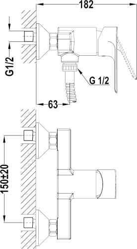 Смеситель TEKA Mallorca 322316200 для душа фото 2