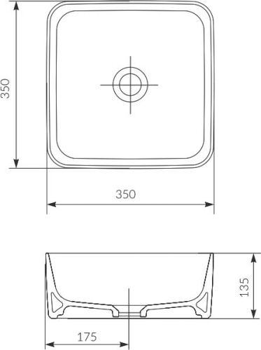 Раковина Cersanit Crea 35 Square фото 5