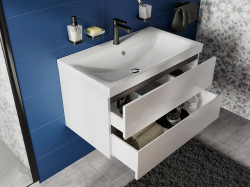 Мебель для ванной Aquanet Rosso 80 белая, дуб рошелье фото 21