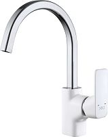 Смеситель D&K Berlin Steinbeis DA1432416 для кухонной мойки, белый