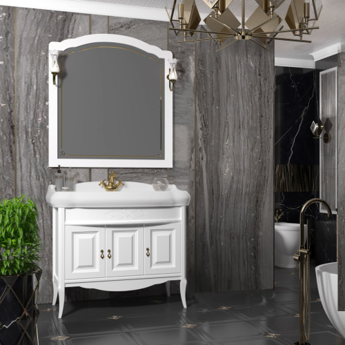 Мебель для ванной Opadiris Лоренцо 100 белая матовая фото 2
