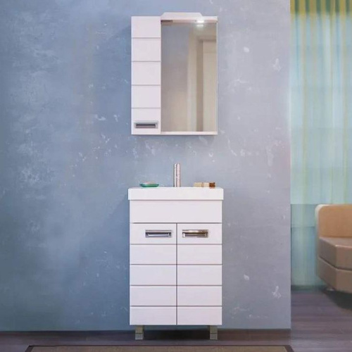 Зеркало Raval Kub 50 L белый фото 3