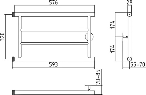 Полотенцесушитель водяной Стилье Минор 32x60 П