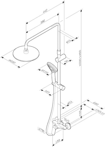 26 390 руб. Душевая стойка AM.PM Sunny F0785C800 фото 8 Душевая стойка AM.PM Sunny F0785C800 фото 8