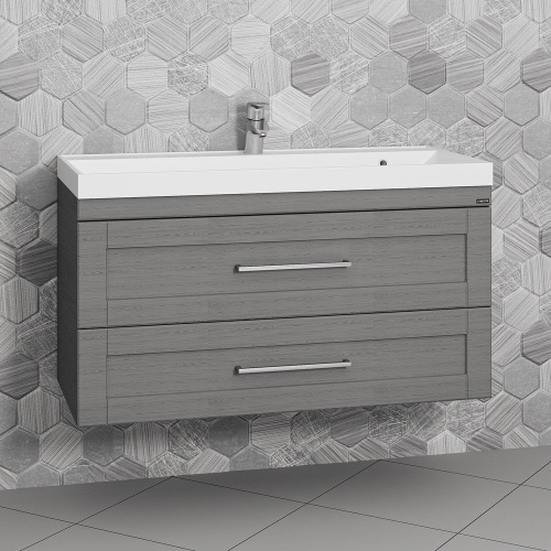 Мебель для ванной СанТа Венера 100 подвесная, дуб серый фото 2