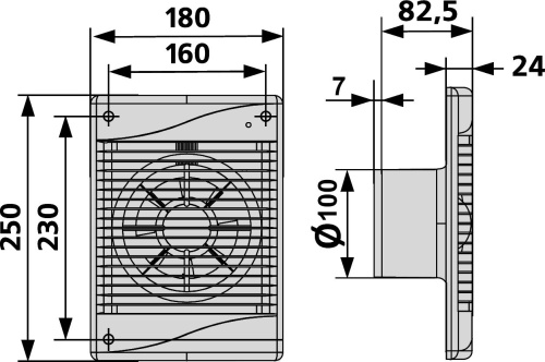 Вытяжной вентилятор Diciti Standard 4C фото 4