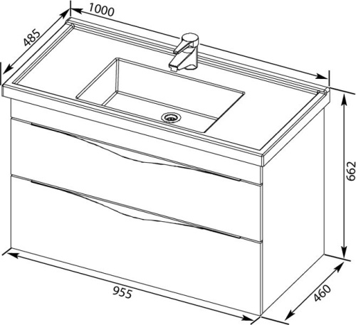 Мебель для ванной Aquanet Эвора 100 дуб антик фото 4