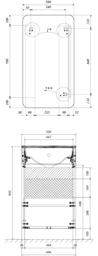 Мебель для ванной 1MarKa July 50П подвесная, дуб сонома фото 3 Мебель для ванной 1MarKa July 50П подвесная, дуб сонома фото 3