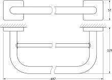 Полотенцедержатель Ellux Avantgarde AVA 028 70 см