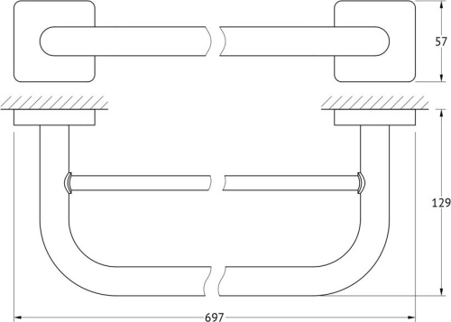 Полотенцедержатель Ellux Avantgarde AVA 028 70 см