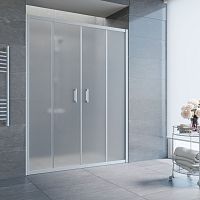 Душевая дверь в нишу Vegas Glass Z2P 160 07 10 профиль матовый хром, стекло сатин