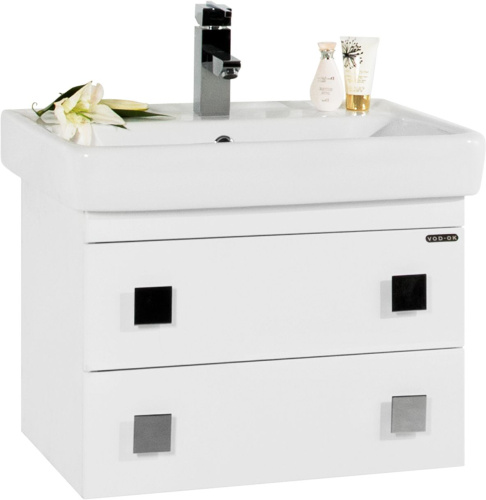 Мебель для ванной Vod-Ok Квадро 60 белая фото 3