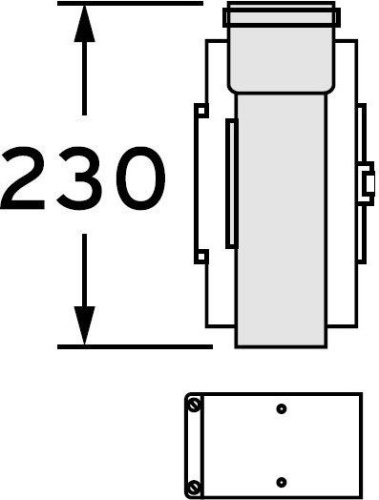 Удлинение дымохода Vaillant 60/100 мм (высота: 0,23 м) фото 2