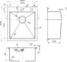 Мойка кухонная Zorg Inox RX RX-4551