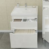 Тумба с раковиной СанТа Лондон 60 напольная, 2 ящика