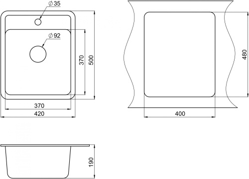 Мойка кухонная Granula Standart ST-4202 классик фото 2