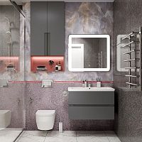 Мебель для ванной Art&Max Techno подвесная, 90, смоки софт