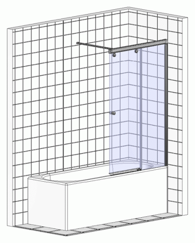 Шторка на ванну GuteWetter Slide Pearl GV-862 правая 110 см стекло бесцветное, профиль хром фото 11