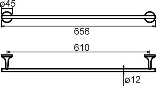 Полотенцедержатель Milardo Magellan MAGSM10M49 фото 2