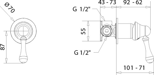 18 000 руб. Смеситель Migliore Maya 18918 для душа, бронза фото 3 Смеситель Migliore Maya 18918 для душа, бронза фото 3