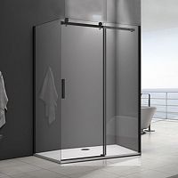 Душевой уголок Good Door Galaxy WTW+SP-C-В 110x90, профиль черный