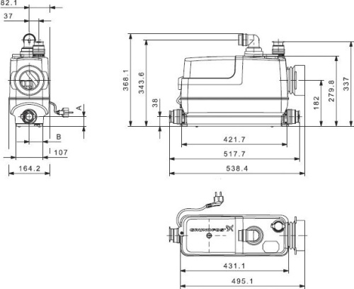 Канализационный насос Grundfos Sololift2 CWC-3 фото 4