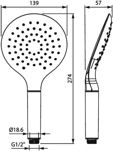 Душевая лейка IDDIS Calipso CAL3F00I18 фото 2